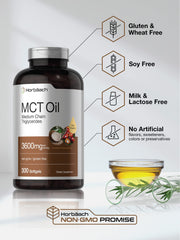 Label highlighting Caprylic and Capric acids in MCT Oil Pills
