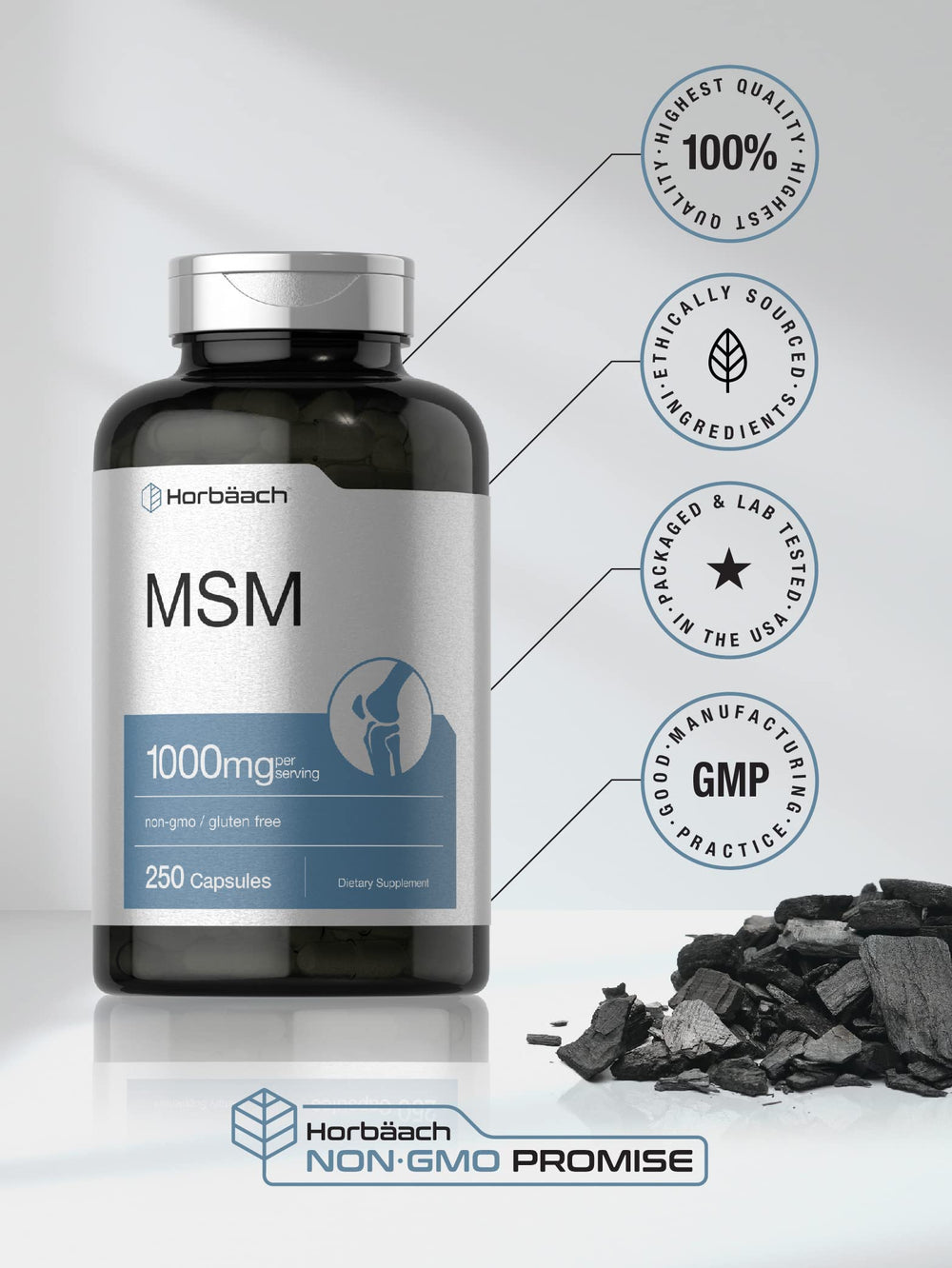 Advanced MSM 1000 mg per serving in quick-release capsules
