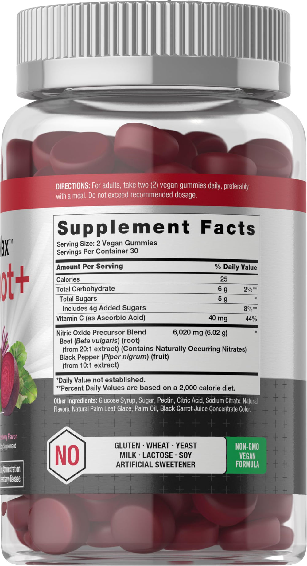 Close-up of Horbaach Beet Root Gummies 60 count