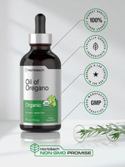 Horbäach oregano oil drops packaging and bottle