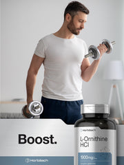Horbaach L Ornithine HCl packaging with bottle