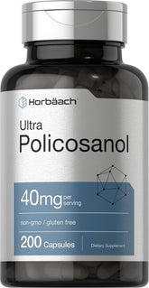 Horbäach Policosanol 40mg bottle with 200 capsules