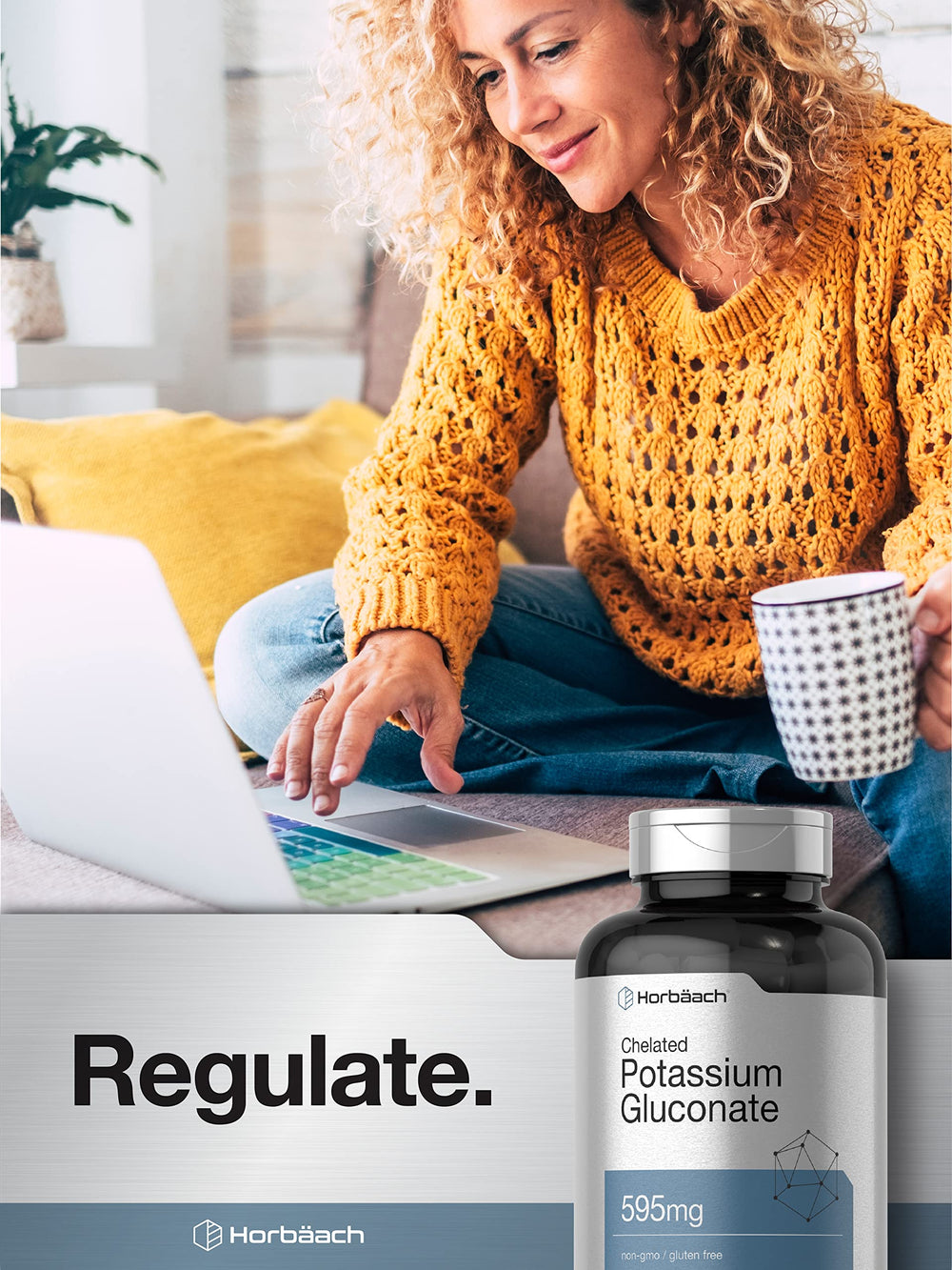 Vegetarian caplets in bottle with Horbäach branding