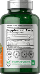 Close-up of 120 softgel capsules from Horbäach Pumpkin Seed Oil