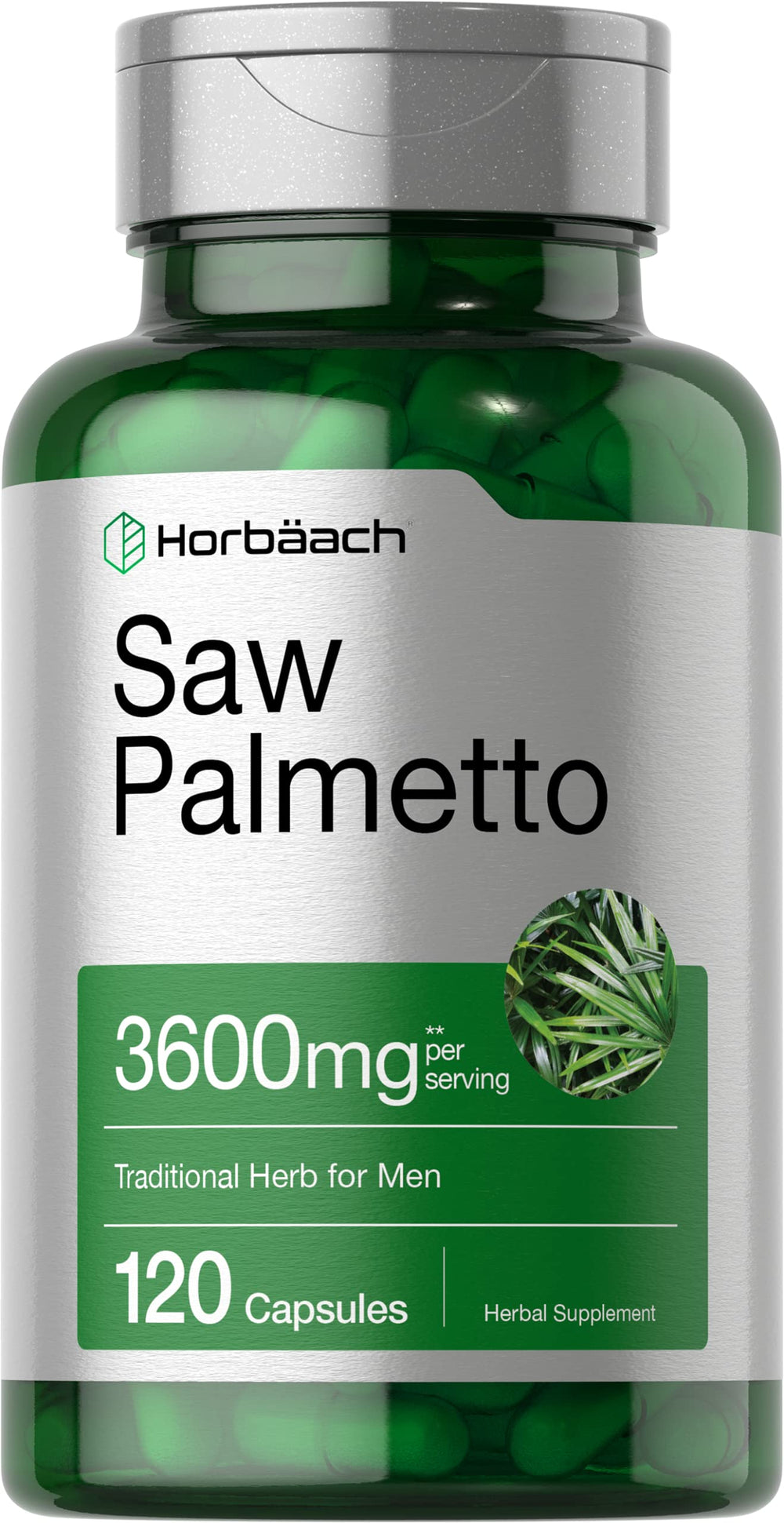 Horbäach Saw Palmetto Extract bottle with label