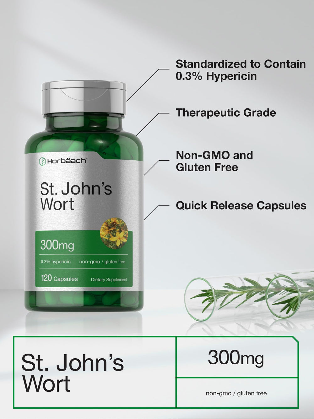 Horbäach St John's Wort bottle with 120 capsules - image 4