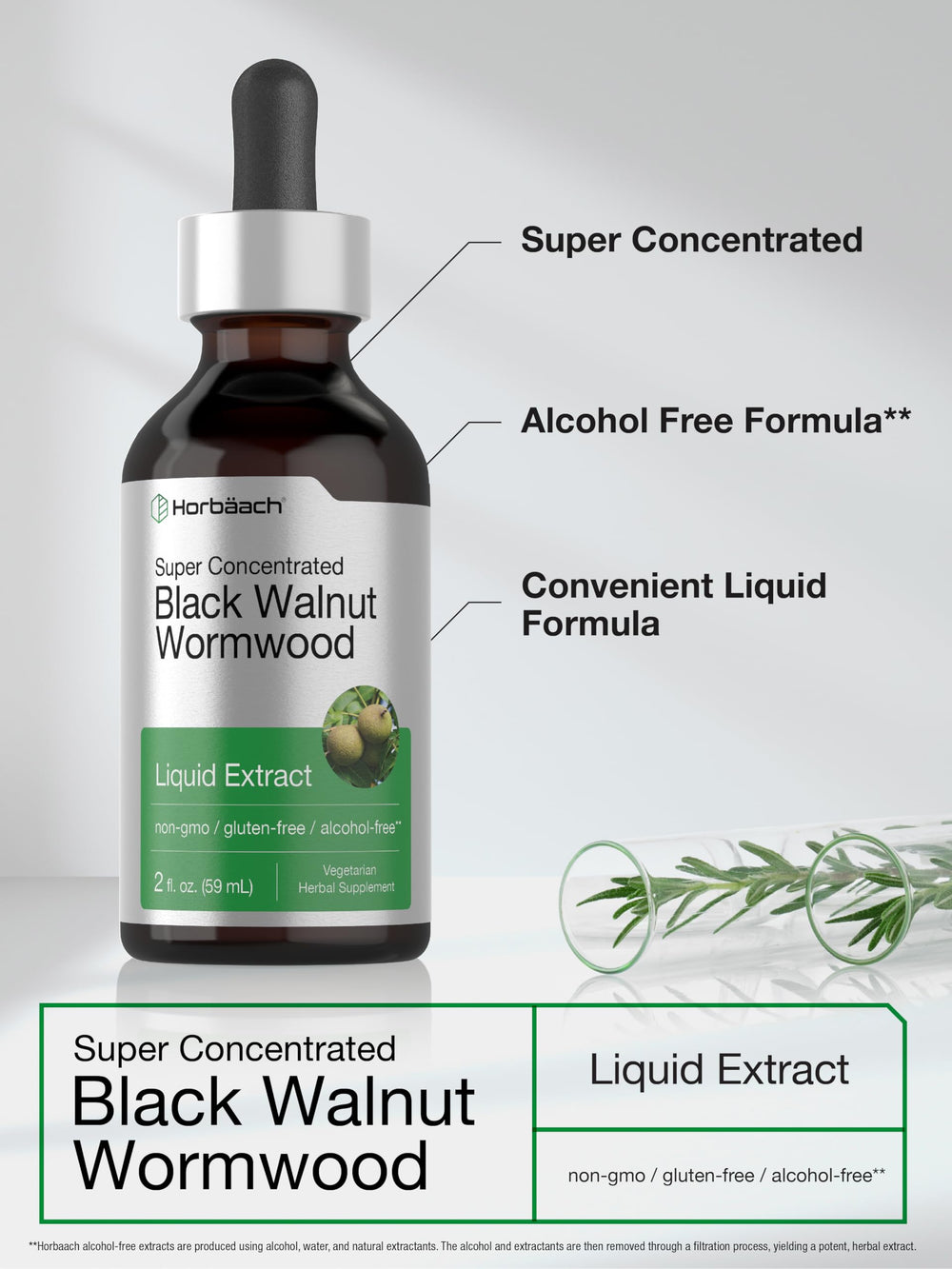 Ingredients: black walnut hull and wormwood extract