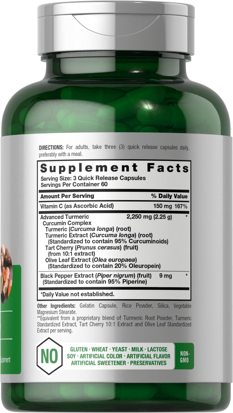 Horbäach Turmeric Curcumin 2-pack back label