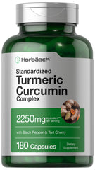 Horbäach Turmeric Curcumin Supplement bottle label