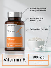 Vegetarian formula label for Horbaach Vitamin K