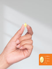 Close-up of a Vitamin D3 softgel capsule