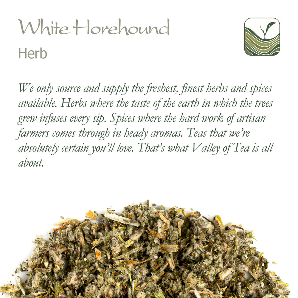 Horehound herbal tea served in a cup