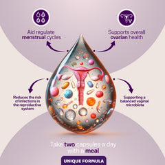 Illustration of hormone balance and ovarian health