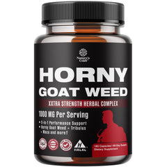 Horny Goat Weed for Men bottle with 180 capsules
