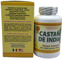 Front view of LO+NATURAL Horse Chestnut Forte packaging