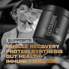 Measuring scoop with HOSSTILE Glutamine powder