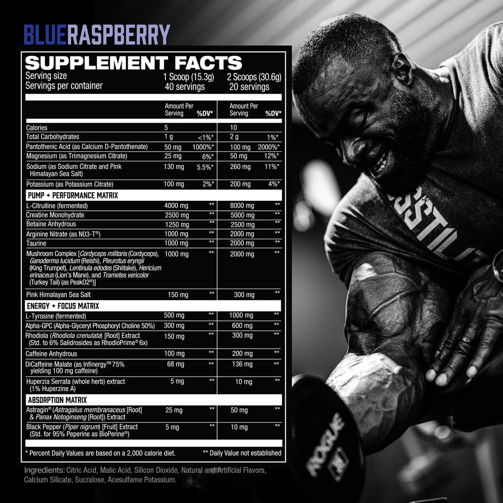 Hosstility V2 ingredient graphic highlights NO boosters and brain optimizers for performance.