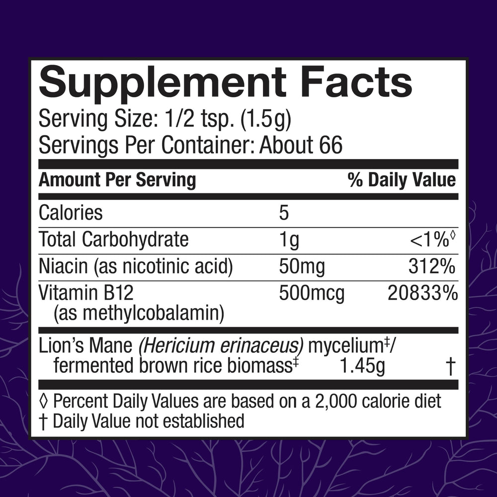 Packaging shot of BrainPower Stack Powder 100g