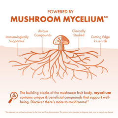 Mushroom ingredients label on Host Defense Breathe packaging