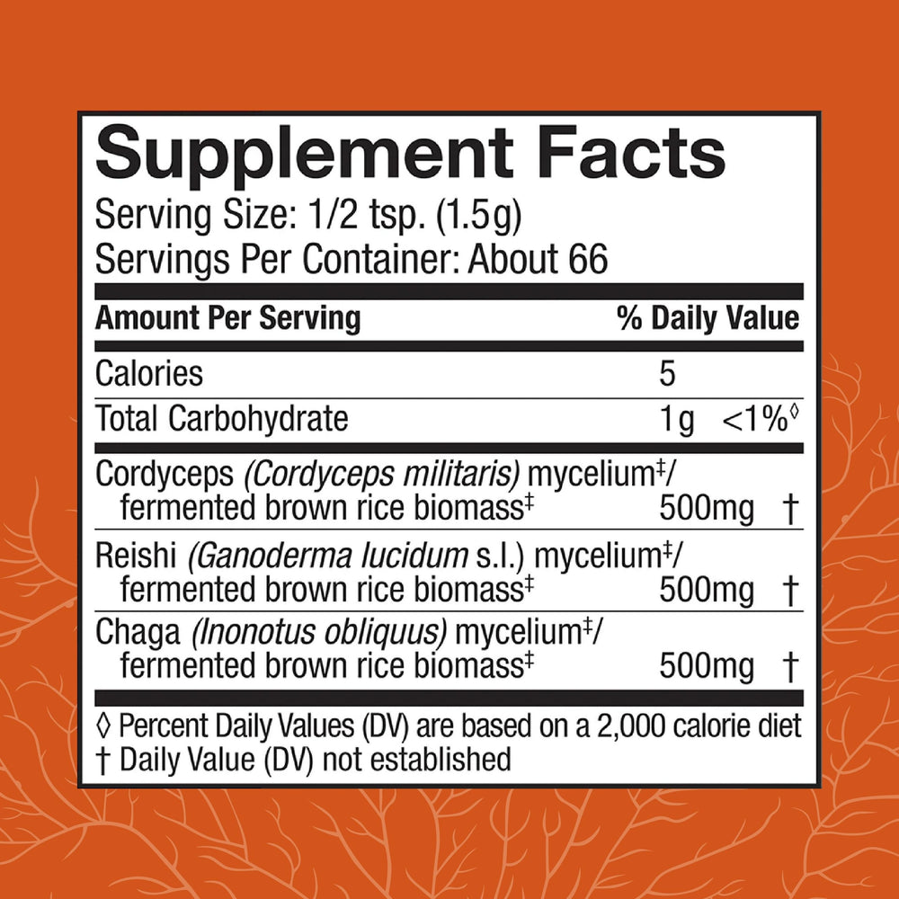 Host Defense Breathe Powder jar showing 3.5 oz and 66 servings
