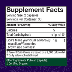 Front packaging of Host Defense Lion's Mane supplement