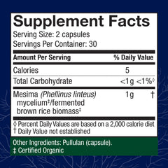 Close-up of Host Defense Mesima Capsules bottle