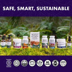 Gluten-free and non-GMO certification icons