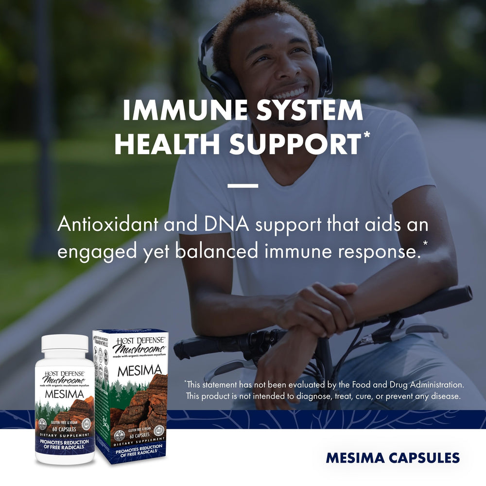 Ingredients panel for Host Defense Mesima Capsules