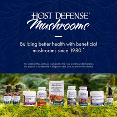 Host Defense Mushrooms logo with capsule bottle
