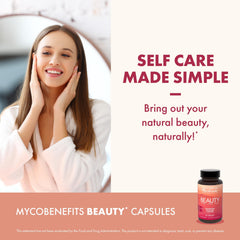 Nutrition facts panel of Host Defense MycoBenefits Beauty Capsules