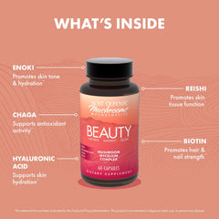 Mushroom blend concept image representing beauty benefits
