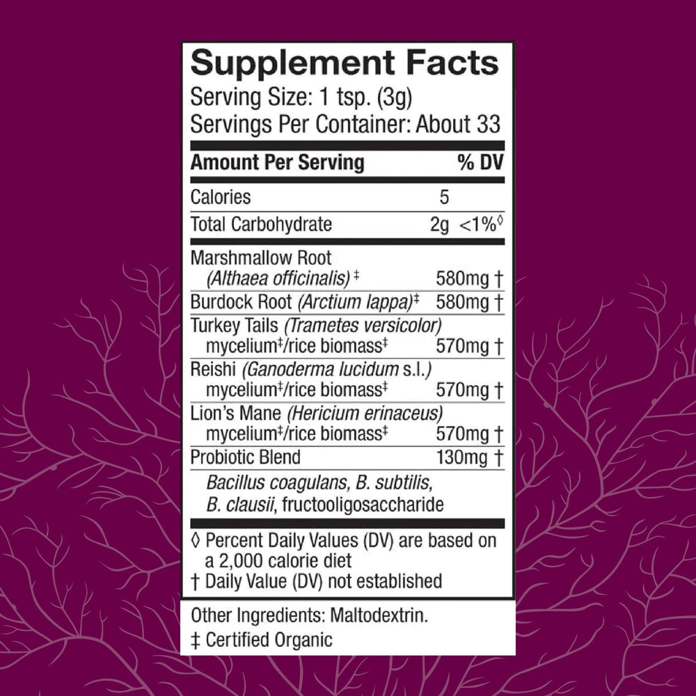 Product label showing Host Defense logo