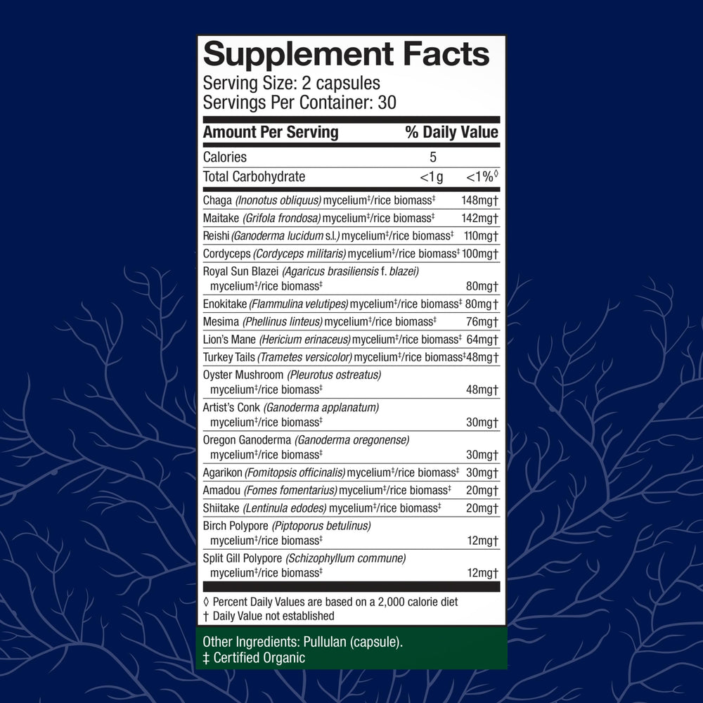 Lion's Mane mushroom capsules for immune support