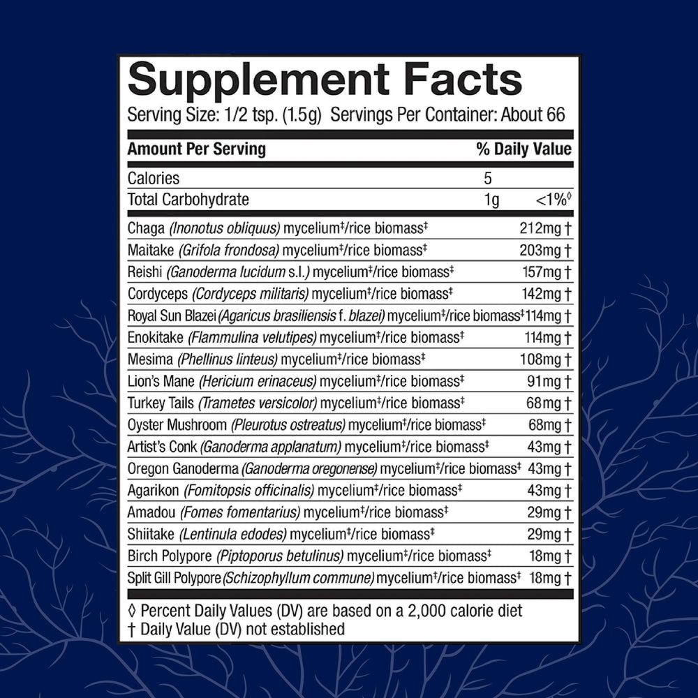 Back label showing ingredients and nutrition information