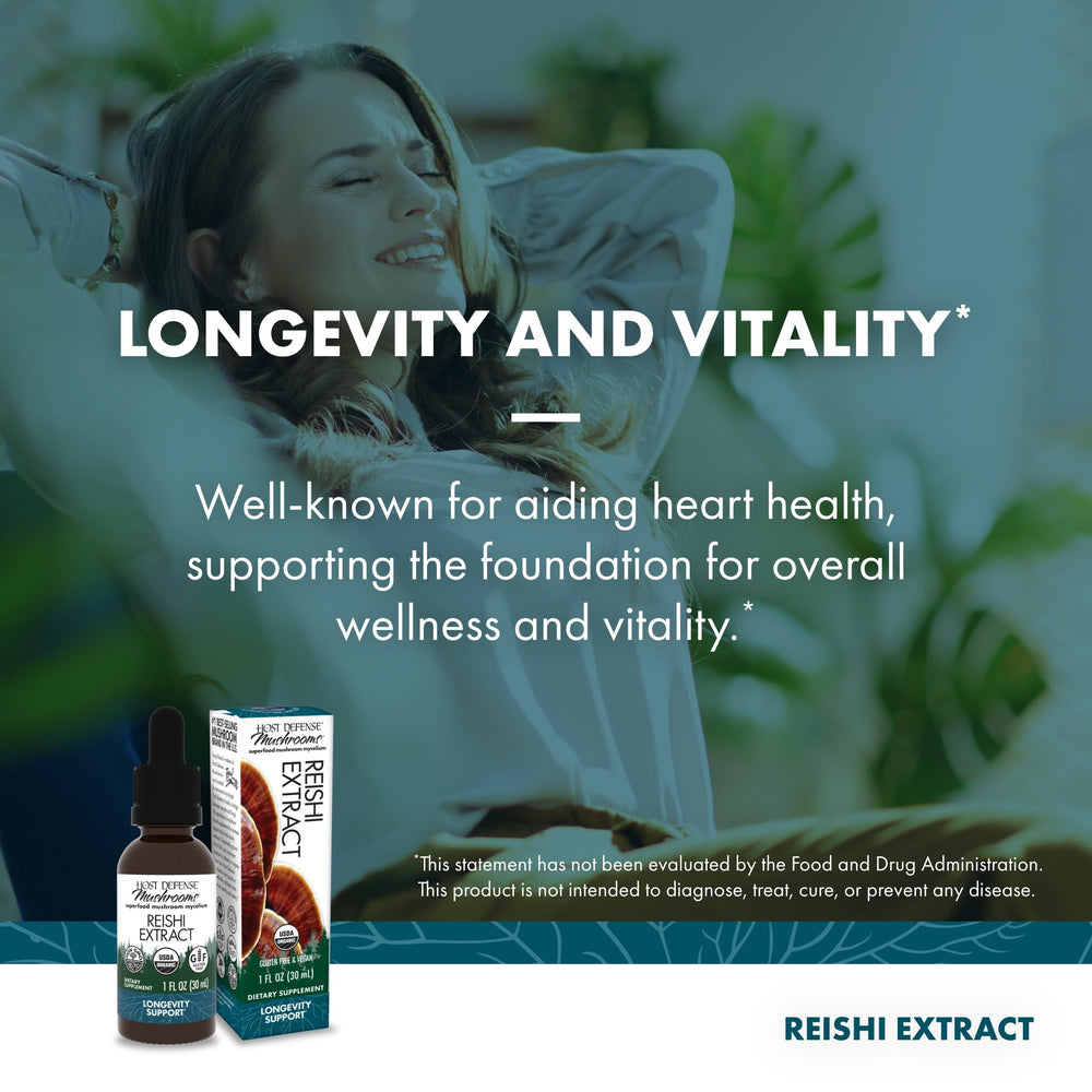 Organic and non-GMO certifications on Host Defense Reishi