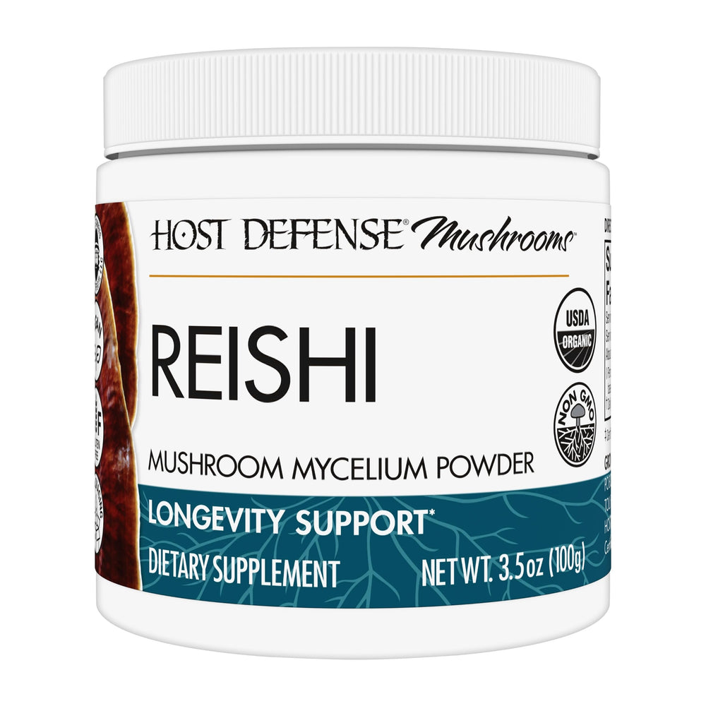 Front view of Host Defense Reishi Powder bottle
