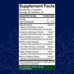 Back view of bottle showing supplement facts