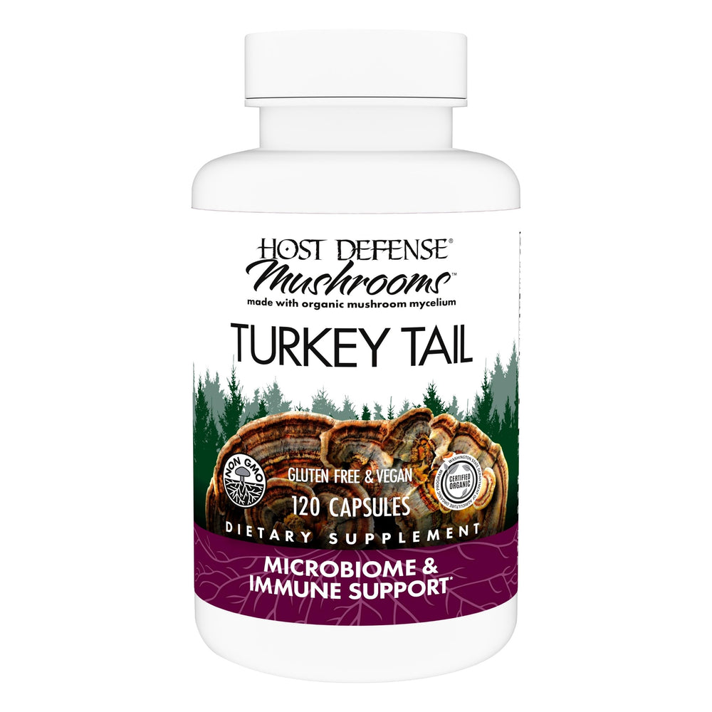 Host Defense Turkey Tail Capsules bottle with label