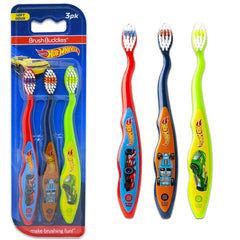 Hot Wheels race car stickers included with the toothbrush kit