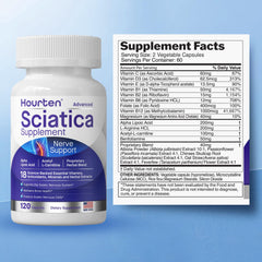Close-up of Hourten 18-in-1 Sciatica Supplements formula