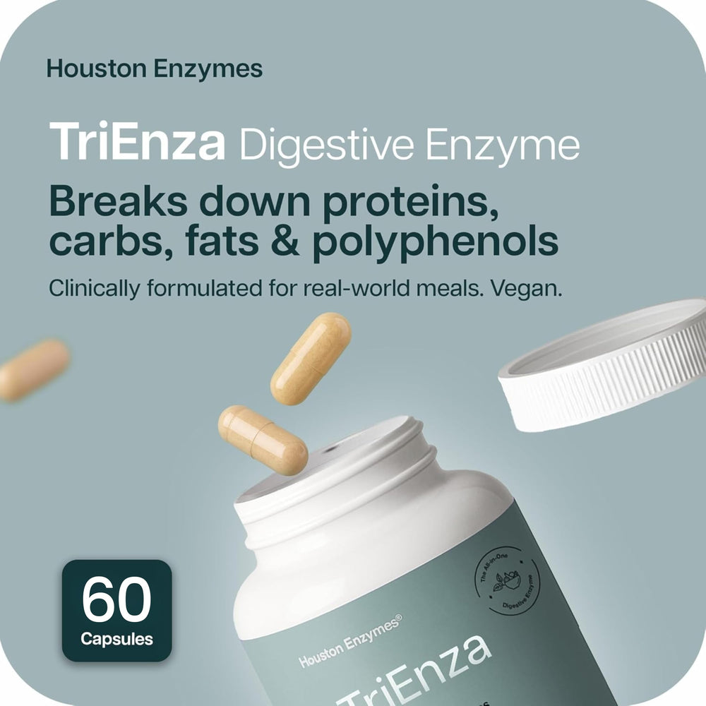 Assorted TriEnza enzyme capsules in a scoop