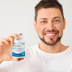 Polyphenols and digestive enzymes concept with TriEnza packaging