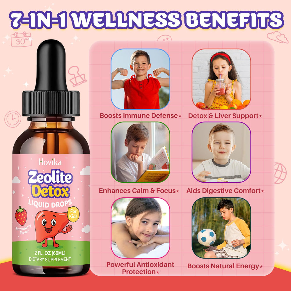 Hovika Zeolite Detox strawberry flavor to make routine tasty for kids