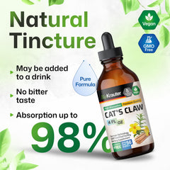 Usage guide for cats claw tincture drops