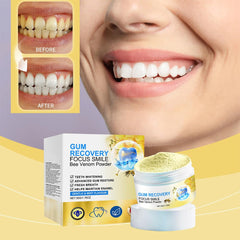 Step-by-step usage of tooth powder on toothbrush