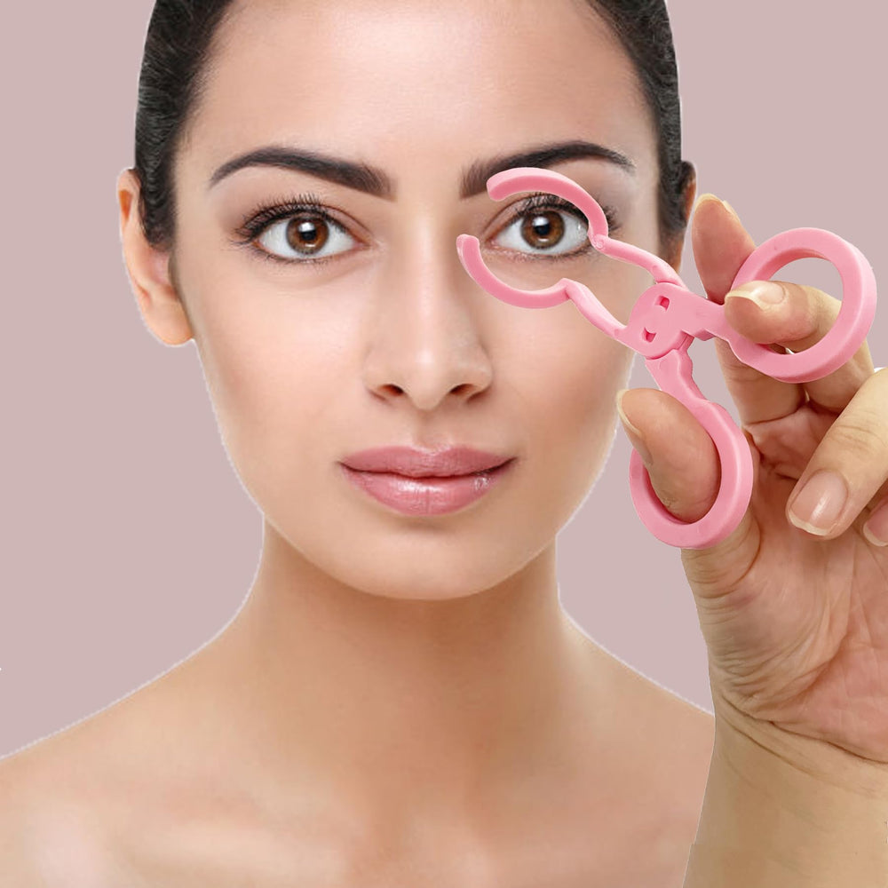 Contact lens case and tweezers included in kit