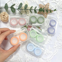 Howinn dark green color contact lens case with swivel lid