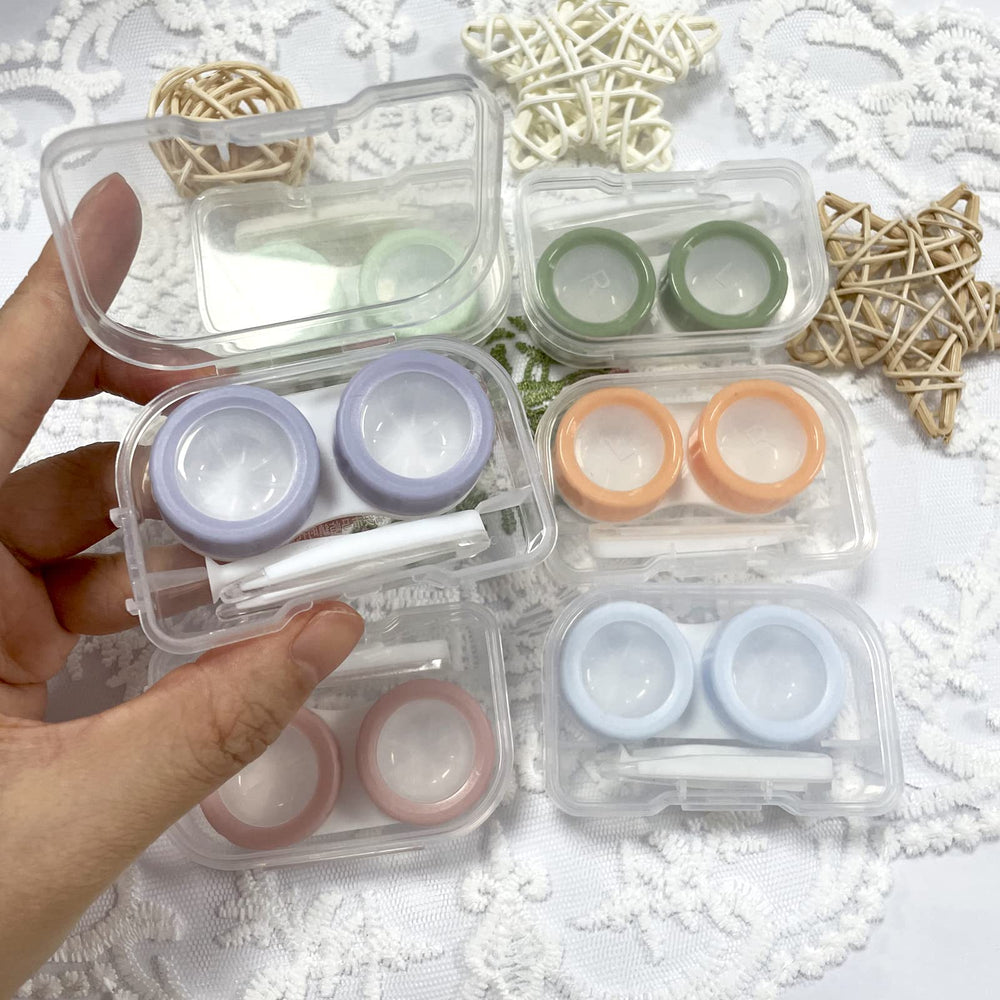 Howinn orange color contact lens case with swivel lid