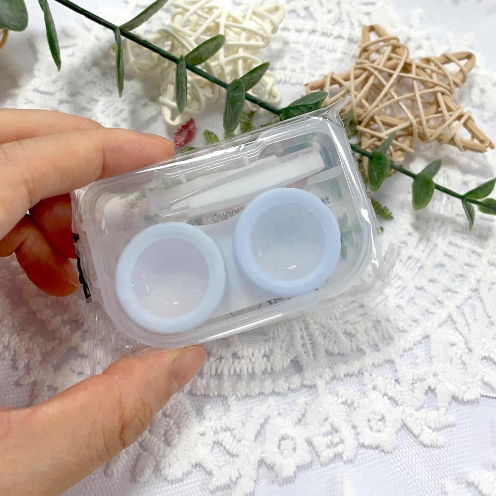 Howinn purple color contact lens case with swivel lid