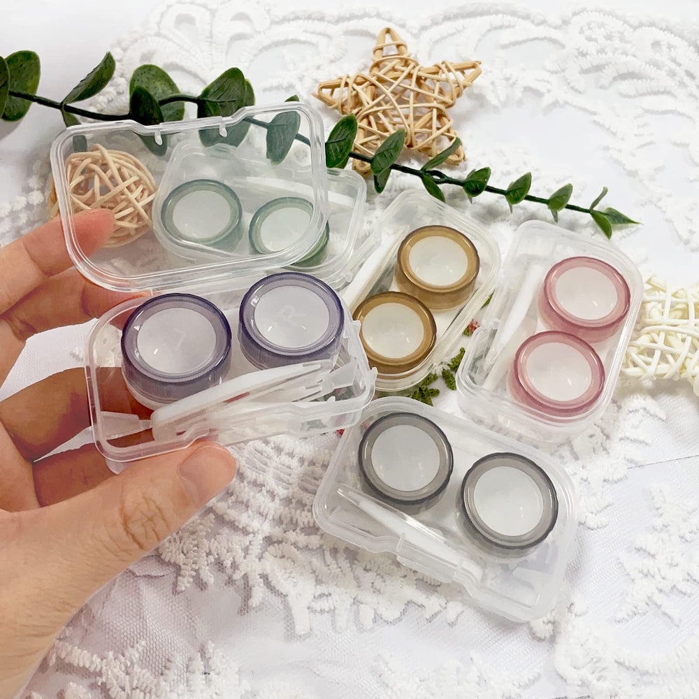 Eco-friendly plastic contact lens case with leak-proof design